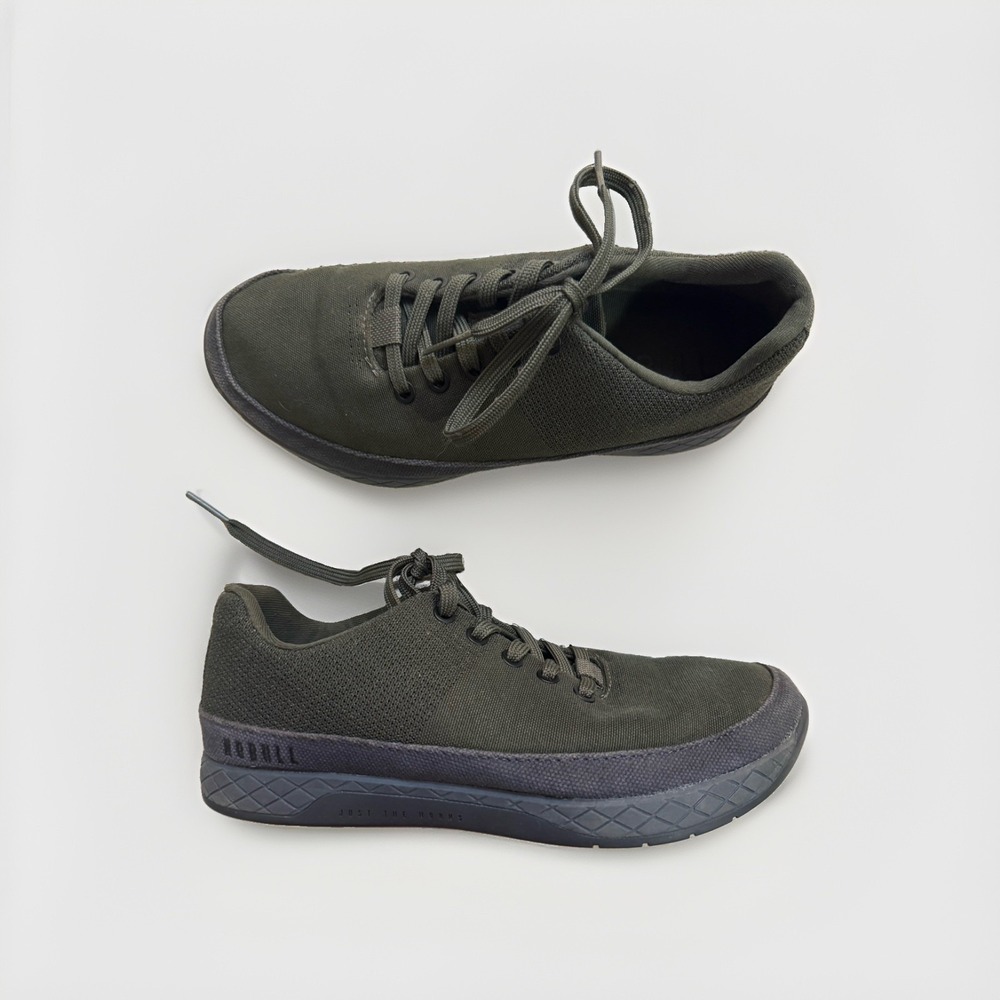 NOBULL Canvas Trainer Athletic Shoes Mens Size 7 Womens 8.5 EUR 40 Army Green